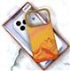 Задняя крышка Iphone 15 Pro iNKANUO CASE под карбон с MagSafe, открытый низ и кнопки, оранжевые горы