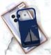 Задняя крышка Iphone 15 Pro iNKANUO CASE под карбон с MagSafe, открытый низ и кнопки, синий кораблик