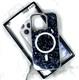 Задняя крышка Iphone 16 Pro Max PROTECTIVE CASE под мрамор, MagSafe, окантовка камеры со стразами, разноцветная