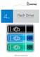 Флеш-накопитель USB 4GB Smart Buy Glossy комплект 3 шт. (чёрный / синий / зелёный)