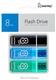 Флеш-накопитель USB 8GB Smart Buy Glossy комплект 3 шт. (чёрный / синий / зелёный)