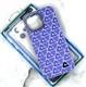 Задняя крышка Iphone 16 Pro Max PROTECTIVE CASE принт треугольники, метлл. оконтовка камеры, MagSafe, сиреневая