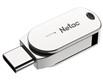 Флеш-накопитель USB 3.0 128GB Netac U785C Dual серебро (USB 3.0/3.1 + Type C)