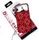 Задняя крышка Iphone 17 Pro Max DINGEND под карбон с MagSafe, металлическая оконтовка камеры, красные снежинки