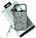 Задняя крышка Iphone 17 Pro Max DINGEND под карбон с MagSafe, металлическая оконтовка камеры, серые снижинки