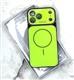 Задняя крышка Iphone 17 PROTECTIVE CASE, AUTO FOCUS глянцевая, защита камеры, силиконовый борт, салатовая