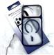 Задняя крышка Samsung Galaxy S26 FE 2in1 Eco-friendly CASE матово-прозрачная, цветной MagSafe и матовый силиконовый борт, темно-синяя