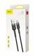 Кабель Baseus cafule Cable USB For Type-C 2A 3m Gray+Black