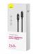 Кабель Baseus Tungsten Gold Fast Charging Data Cable Type-C to Type-C 240W 2m Black