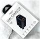 Блок питания сетевой Yesido Gan Charger USB/Type-C, Led Display, 30W (YC121), черный