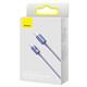 Кабель Baseus Crystal Shine Series Fast Charging Data Cable Type-C to Type-C 100W 1.2m Blue