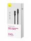 Кабель Baseus Tungsten Gold Fast Charging Data Cable Type-C to Type-C 240W 3m Black