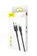 Кабель Baseus cafule Cable USB For iP 2.4A 0.5m Gray+Black