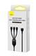 Кабель Baseus Flash Series 2 Two-for-three Charging Cable U+C to M+L+C 100W 1.2m Black