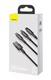 Кабель Baseus Tungsten Gold One-for-three Fast Charging Data Cable USB to M+L+C 3.5A 1.5m Black