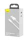 Кабель Baseus Simple Wisdom Data Cable Kit USB to iP 2.4A (2PCS/Set)1.5m White