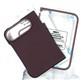 Задняя крышка Iphone 18 Fold TechWoven Case тканевый с бархатом внутри + прозрачный пластик, MagSafe, коричневая