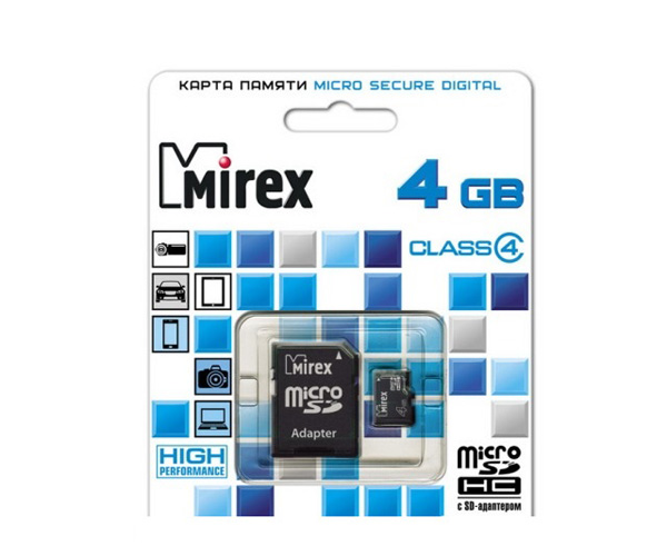 Карта памяти mirex microsdhc 8 гб