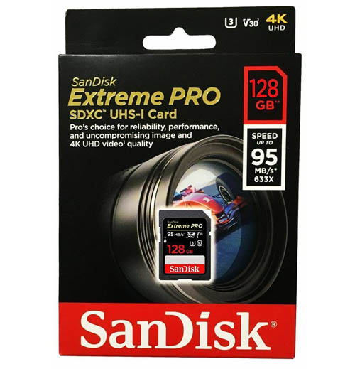 Карта памяти sandisk extreme pro sdhc uhs class 3 v30 95mb s 32gb