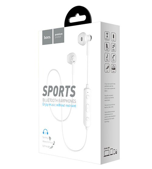 Как подключить наушники hoco через блютуз Наушники Bluetooth HOCO ES21 Wonderful sports bluetooth headset, white оптом